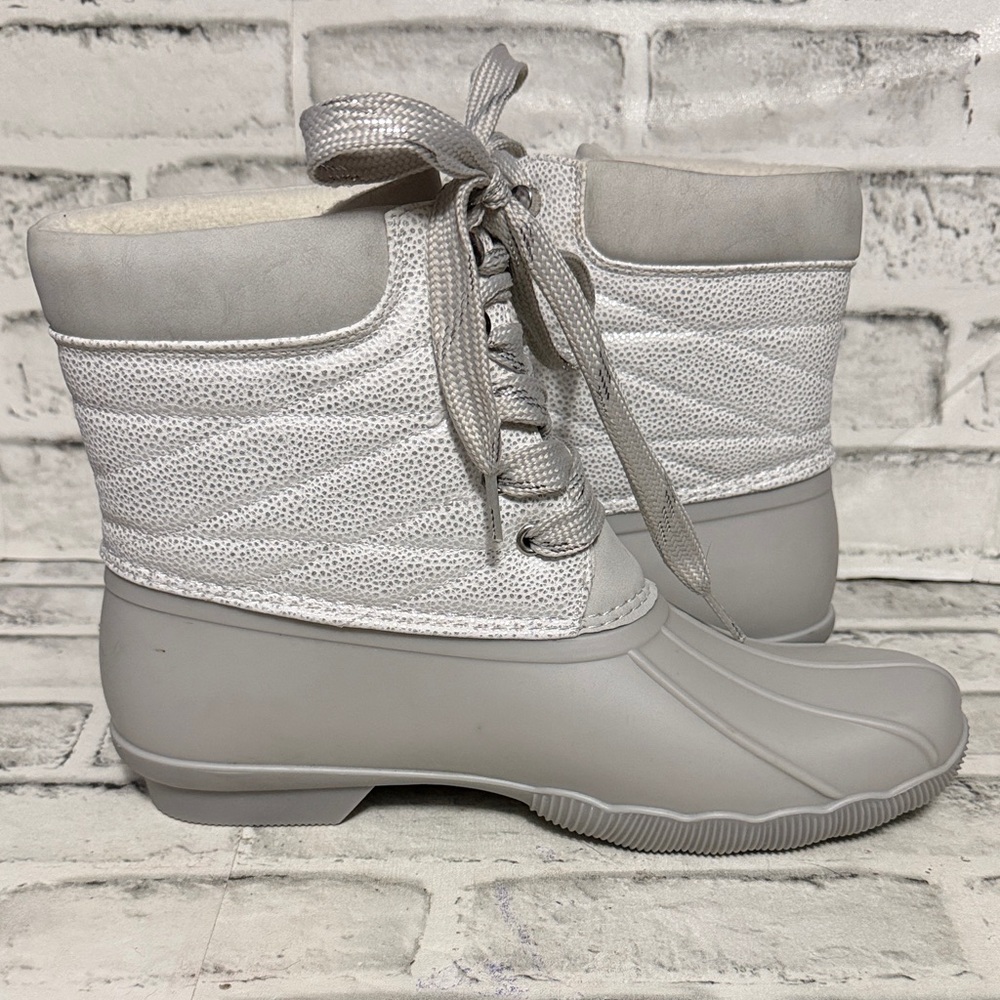 Justice Women's Silver Lace-Up Winter Boots